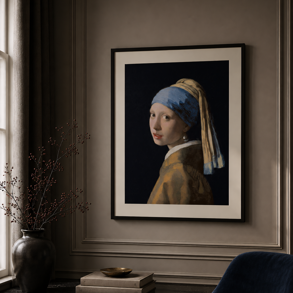 Girl with a Pearl Earring – Johannes Vermeer, Premium Print