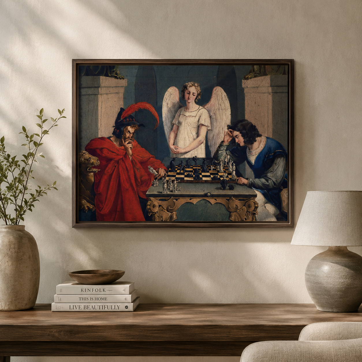 The Devil’s Checkmate – Friedrich Moritz August Retzsch, Premium Print