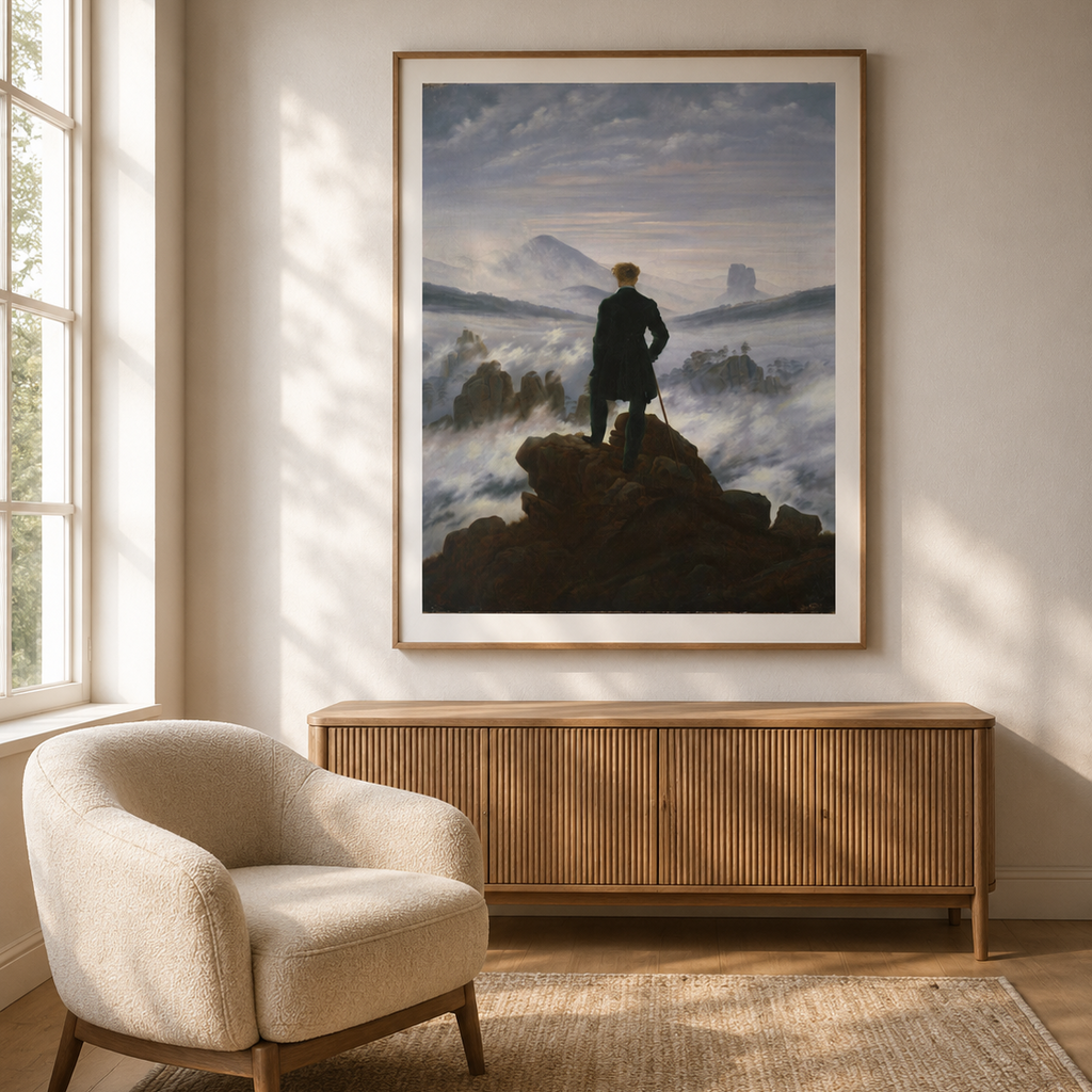 Wanderer above the Sea of Fog – Caspar David Friedrich, Premium Print