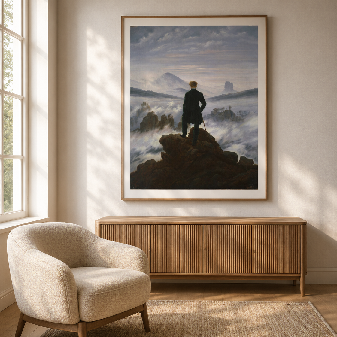 Wanderer above the Sea of Fog – Caspar David Friedrich, Premium Print