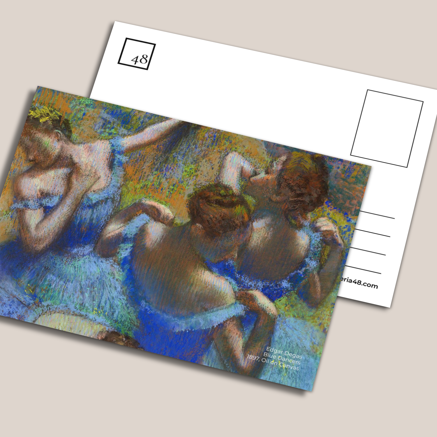 Blue Dancers - Edgar Degas, Set of 10 Postcards