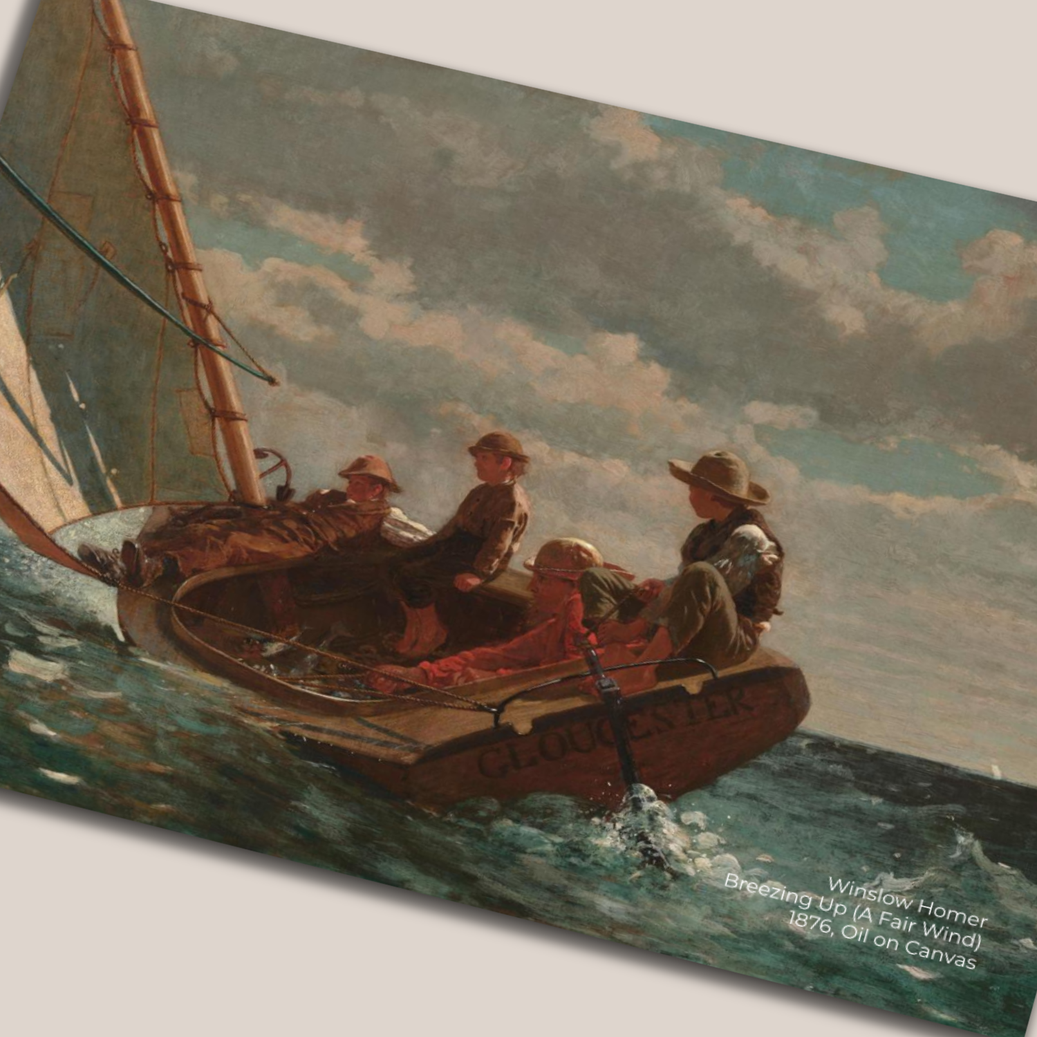 Breezing Up (A Fair Wind) - Winslow Homer, Zestaw 10 Pocztówek